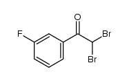 2,2-dibromo-1-(3-fluorophenyl)ethanone结构式