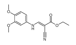 2-cyano-3-(3,4-dimethoxyphenylamino)acrylic acid ethyl ester Structure