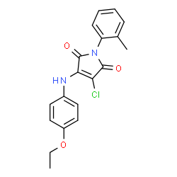 3-chloro-4-(4-ethoxyanilino)-1-(2-methylphenyl)-1H-pyrrole-2,5-dione结构式