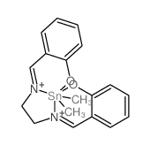 Tin,[[2,2'-[1,2-ethanediylbis[(nitrilo-kN)methylidyne]]bis[phenolato-kO]](2-)]dimethyl-, (OC-6-22)-结构式