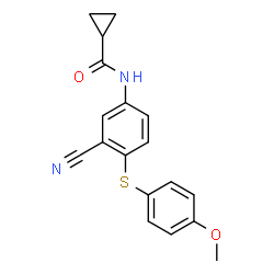 N-(3-CYANO-4-[(4-METHOXYPHENYL)SULFANYL]PHENYL)CYCLOPROPANECARBOXAMIDE Structure