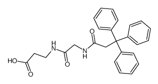 3-(2-[(3,3,3-triphenylpropanoyl)amino]acetylamino)propionic acid结构式