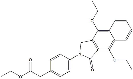 ethyl [4-(4,9-diethoxy-1-oxo-1,3-dihydro-2H-benzo[f]isoindol-2-yl)phenyl]acetate结构式