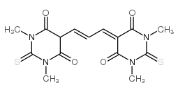 5,5'-(1-Propen-1-yl-3-ylidene)bis[1,3-dimethyl-2-thio-barbituric acid结构式