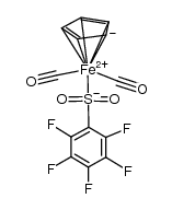 (η5-cyclopentadienyl)Fe(CO)2S(O)2(C6F5)结构式