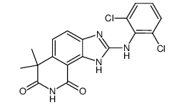 2-(2,6-Dichlorophenylamino)-6,6-dimethyl-1H,6H-imidazo[4,5-h]isoquinoline-7,9-dione结构式