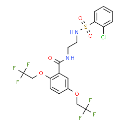 N-(2-([(2-CHLOROPHENYL)SULFONYL]AMINO)ETHYL)-2,5-BIS(2,2,2-TRIFLUOROETHOXY)BENZENECARBOXAMIDE picture