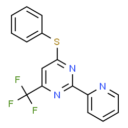 4-(PHENYLSULFANYL)-2-(2-PYRIDINYL)-6-(TRIFLUOROMETHYL)PYRIMIDINE Structure