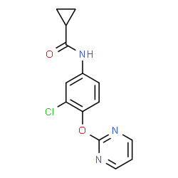 N-[3-Chloro-4-(2-pyrimidinyloxy)phenyl]cyclopropanecarboxamide结构式