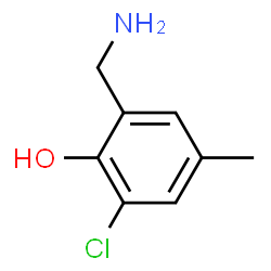 Phenol,2-(aminomethyl)-6-chloro-4-methyl- Structure
