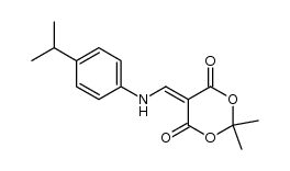 5-(((4-isopropylphenyl)amino)methylene)-2,2-dimethyl-1,3-dioxane-4,6-dione结构式