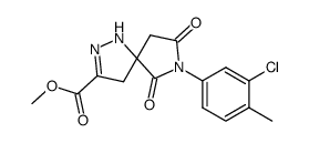 methyl 7-(3-chloro-4-methylphenyl)-6,8-dioxo-1,2,7-triazaspiro[4.4]non-2-ene-3-carboxylate结构式