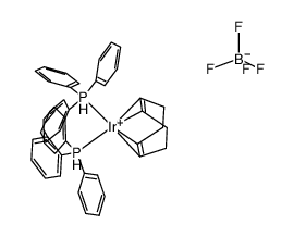 [Ir(1,5-COD)(P(C6H5)3)2]BF4 Structure