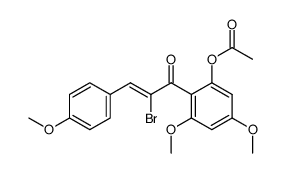 (Z)-2-(2-bromo-3-(4-methoxyphenyl)acryloyl)-3,5-dimethoxyphenyl acetate Structure