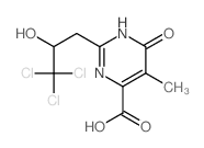 5-methyl-6-oxo-2-(3,3,3-trichloro-2-hydroxy-propyl)-3H-pyrimidine-4-carboxylic acid structure
