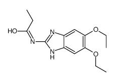 N-(5,6-diethoxy-1H-benzimidazol-2-yl)propanamide结构式