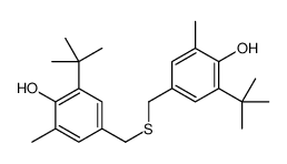 2-tert-butyl-4-[(3-tert-butyl-4-hydroxy-5-methylphenyl)methylsulfanylmethyl]-6-methylphenol结构式