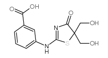 3-[[5,5-bis(hydroxymethyl)-4-oxo-1,3-thiazol-2-yl]amino]benzoic acid结构式
