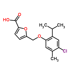 5-[(4-Chloro-2-isopropyl-5-methylphenoxy)methyl]-2-furoic acid结构式