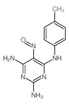N4-(4-methylphenyl)-5-nitroso-pyrimidine-2,4,6-triamine结构式