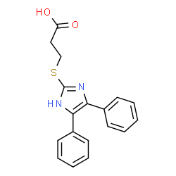 3-[(4,5-DIPHENYL-1H-IMIDAZOL-2-YL)THIO]PROPANOIC ACID结构式
