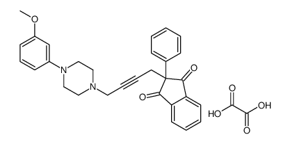 2-[4-[4-(3-methoxyphenyl)piperazin-1-yl]but-2-ynyl]-2-phenylindene-1,3-dione,oxalic acid Structure