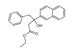 3-Hydroxy-3-(2-naphthyl)-4-phenylbutansaeureaethylester Structure