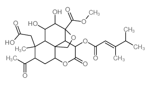 3,10-Ethano-1H,8H-furo[3,4-d][1]benzopyran-9-aceticacid,8-acetyl-4-[[(2E)-3,4-dimethyl-1-oxo-2-pentenyl]oxy]octahydro-11,12-dihydroxy-3-(methoxycarbonyl)-9-methyl-5-oxo-,(3S,3aS,4R,6aR,8R,9R,10R,10aS, Structure