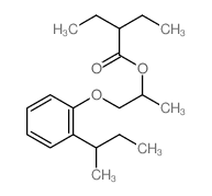 Butanoic acid,2-ethyl-, 1-methyl-2-[2-(1-methylpropyl)phenoxy]ethyl ester structure