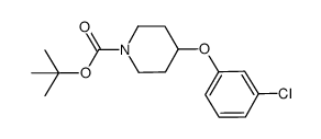 tert-butyl 4-(3-chlorophenoxy)piperidine-1-carboxylate结构式