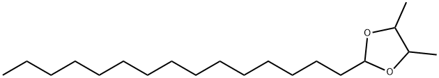4,5-Dimethyl-2-pentadecyl-1,3-dioxolane结构式