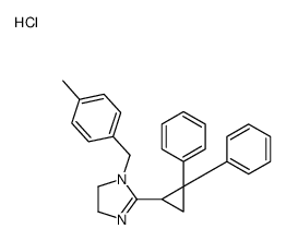 2-(2,2-diphenylcyclopropyl)-1-[(4-methylphenyl)methyl]-4,5-dihydroimidazole,hydrochloride结构式