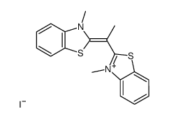 methyl-bis-(3-methyl-benzothiazol-2-yl)-methinium, iodide Structure