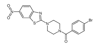 (4-bromophenyl)-[4-(6-nitro-1,3-benzothiazol-2-yl)piperazin-1-yl]methanone Structure