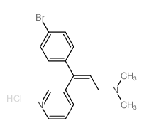 (Z)-3-(4-溴苯基)-N,N-二甲基-3-(3-吡啶)烯丙胺双盐酸盐结构式