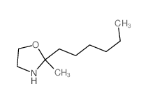 2-hexyl-2-methyl-oxazolidine结构式