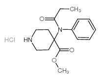 METHYL 4-(PHENYL-PROPIONYL-AMINO)-PIPERIDINE-4-CARBOXYLATE HCL structure