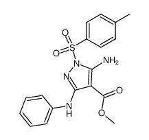 5-amino-3-anilino-1-(toluene-4-sulfonyl)-1H-pyrazole-4-carboxylic acid methyl ester结构式