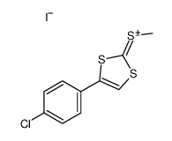 [4-(4-chlorophenyl)-1,3-dithiol-2-ylidene]-methylsulfanium,iodide Structure