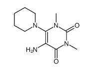 5-amino-1,3-dimethyl-6-piperidin-1-ylpyrimidine-2,4-dione Structure