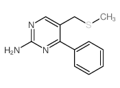 5-(methylsulfanylmethyl)-4-phenyl-pyrimidin-2-amine结构式