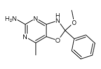 2-methoxy-7-methyl-2-phenyl-2,3-dihydro-oxazolo[4,5-d]pyrimidin-5-ylamine结构式