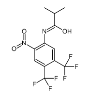 2-methyl-N-[2-nitro-4,5-bis(trifluoromethyl)phenyl]propanamide结构式