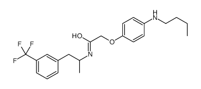 2-[4-(butylamino)phenoxy]-N-[1-[3-(trifluoromethyl)phenyl]propan-2-yl]acetamide结构式