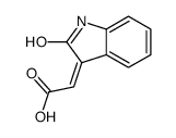 2-(2-oxo-1H-indol-3-ylidene)acetic acid结构式