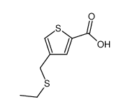 4-(ethylsulfanylmethyl)thiophene-2-carboxylic acid结构式