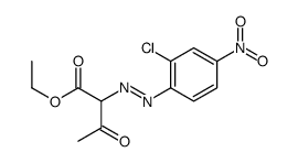 ethyl 2-[(2-chloro-4-nitrophenyl)diazenyl]-3-oxobutanoate Structure