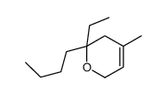 6-butyl-6-ethyl-4-methyl-2,5-dihydropyran Structure