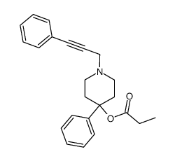 4-phenyl-1-(3-phenyl-prop-2-ynyl)-4-propionyloxy-piperidine Structure