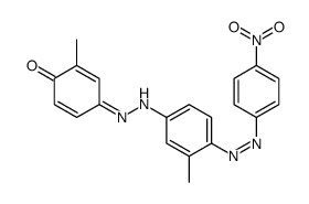 2-methyl-4-[[3-methyl-4-[(4-nitrophenyl)diazenyl]phenyl]hydrazinylidene]cyclohexa-2,5-dien-1-one Structure